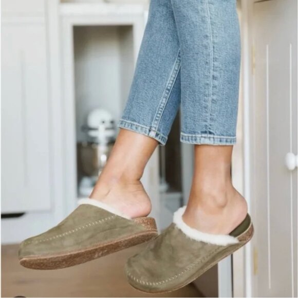 Jenni Kayne Laurel Shearling-Lined Moc Clog Size 38 EU/Size 8 US